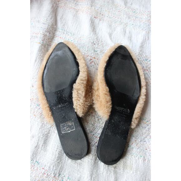 Jenni Kayne Shearling Fur Teddy Slide Mule Sandals Size 39 - Picture 5 of 5